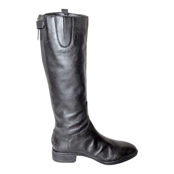 SAM EDELMAN Penny Black Leather Riding Boot Size 7M - Picture 7 of 10